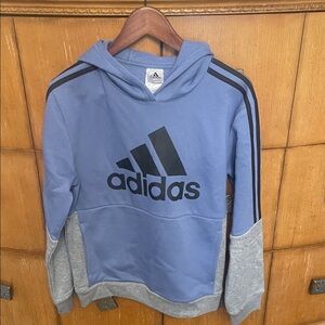 Adidas Boy’s Hoodie in Blue and Gray